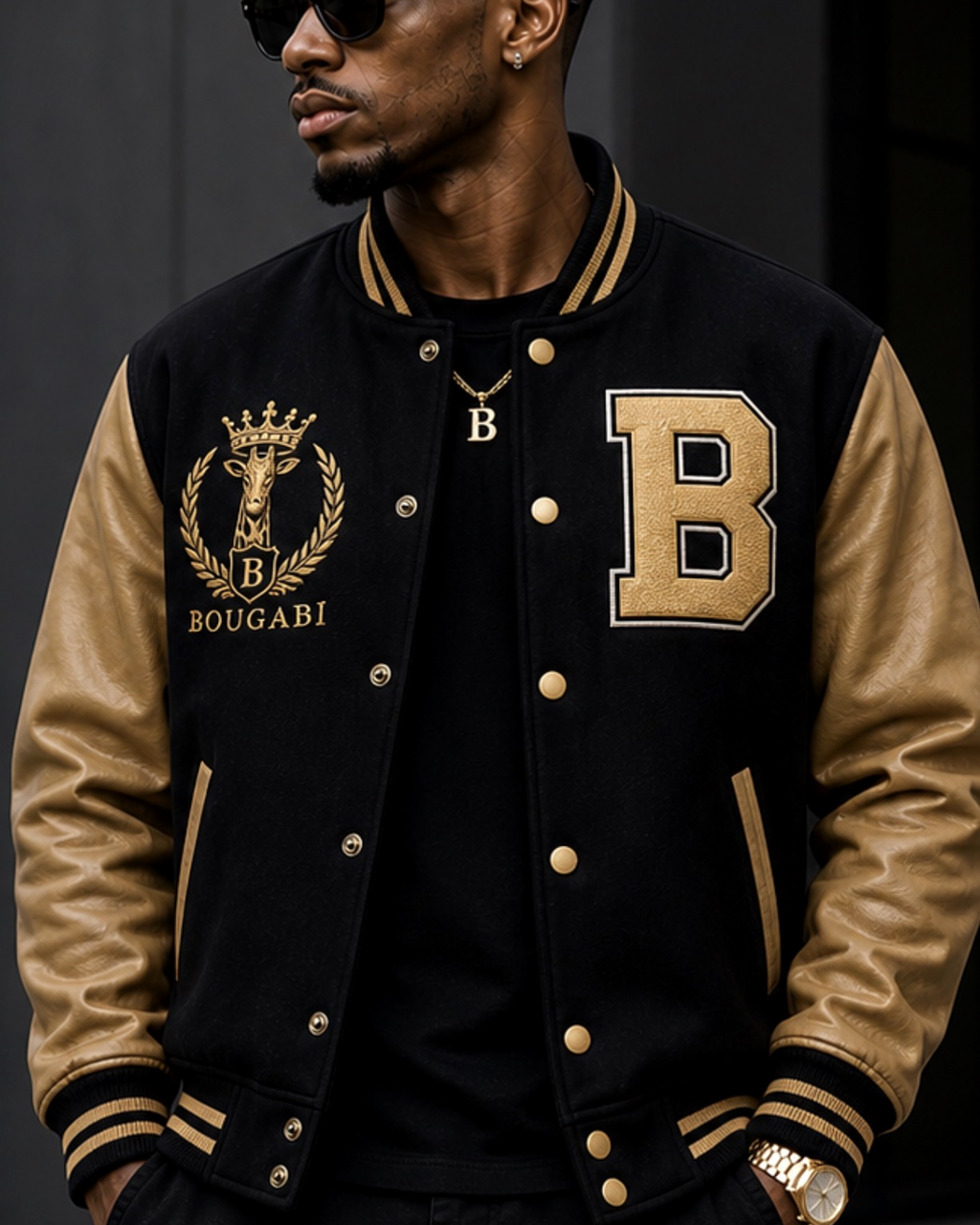 BOUGABI Crest Varsity Jacket – Signature Edition