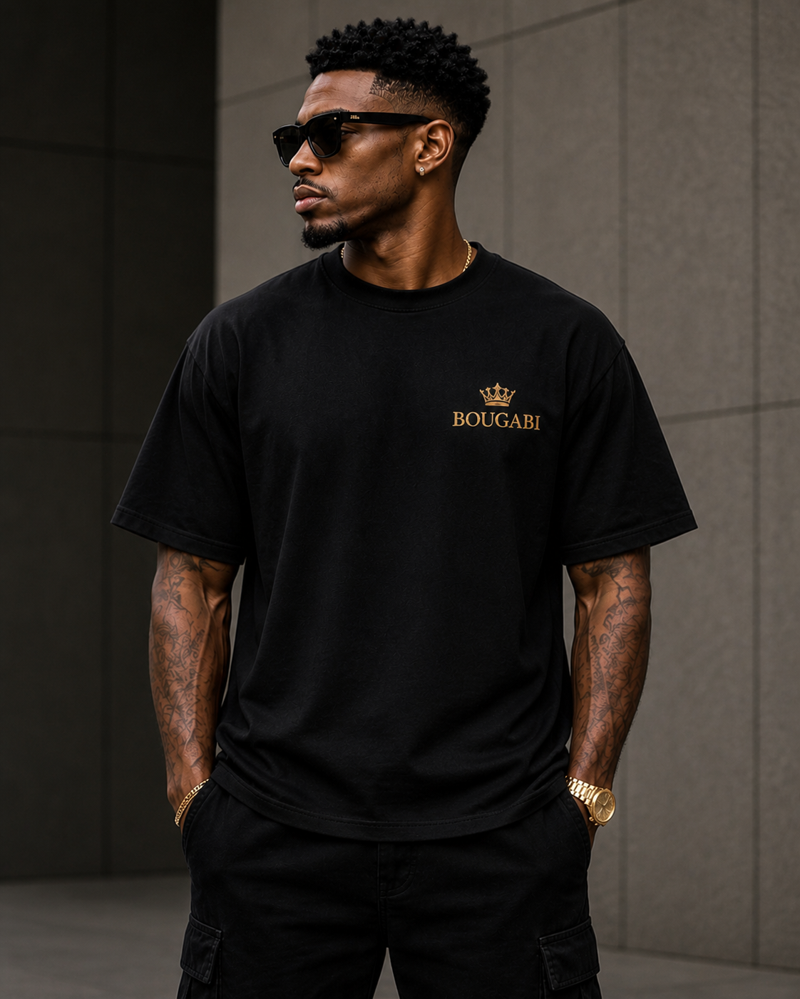 BOUGABI Divine Signature Ascent Tee – Black