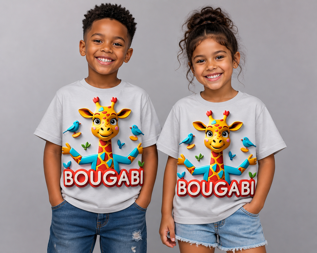 BOUGABI Kids “Happy Giraffe” Tee